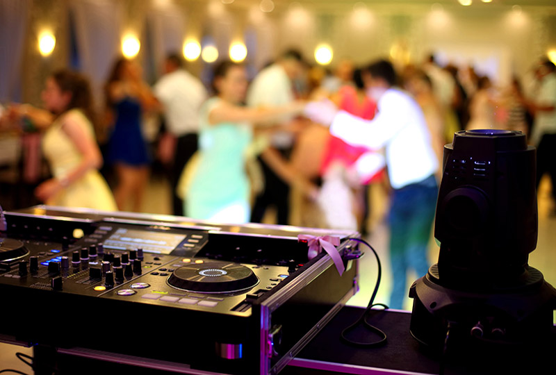 DJ DJ spinning at a wedding