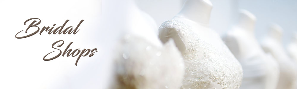 A rack od beautiful wedding gowns