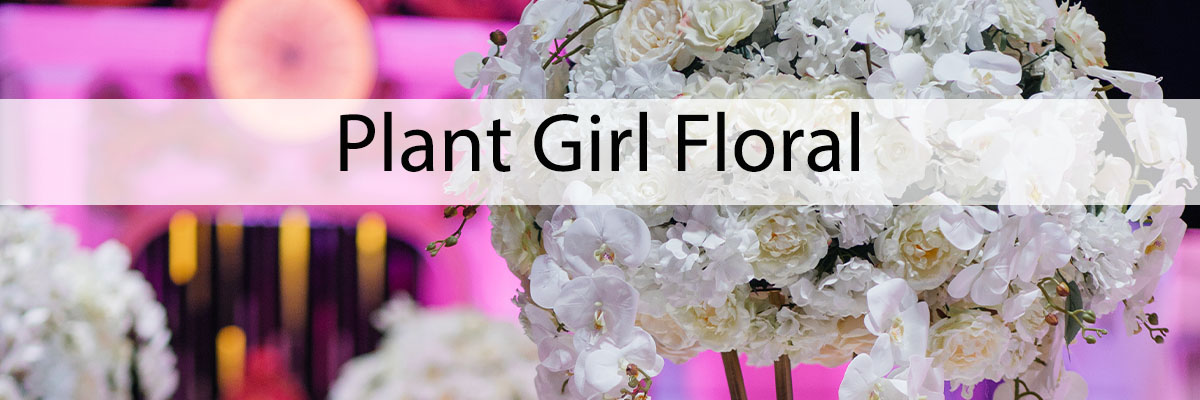 plant girl floral Banner