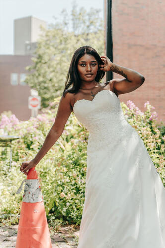 A beautiful wedding dress